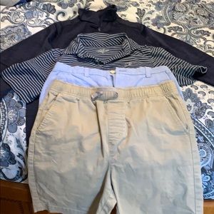 2 shorts 1 fleece 1 dress shirt all vineyard vines